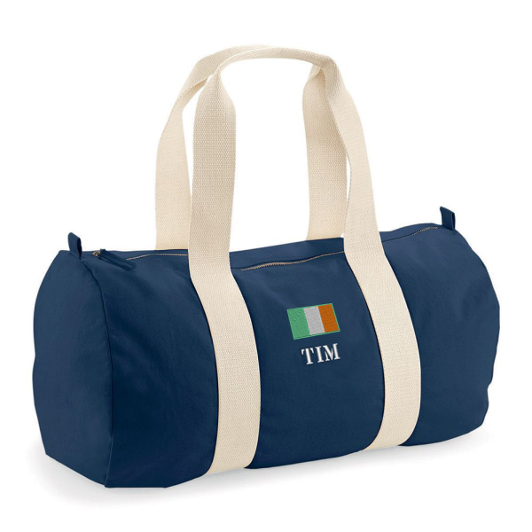 Personalised sports bag with name and flag