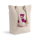 Personalised tote bag with text and design