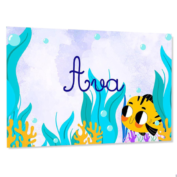 Personalised kids door sign - under the sea