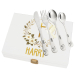 Baptism box and its personalised cutlery