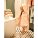 Personalised bath cape for children  Pink Rabbit