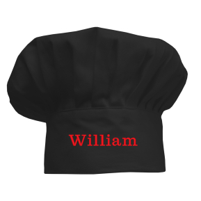 Personalised black chef’s hat for children Personalised black chef’s hat for children