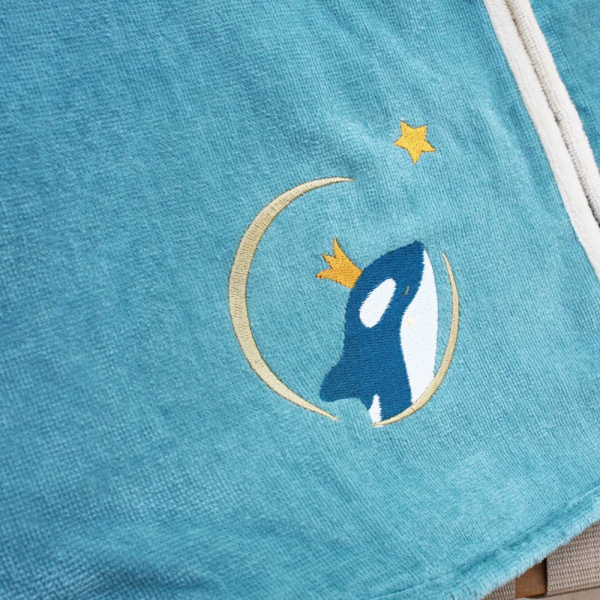 Personalised child bathrobe Orca