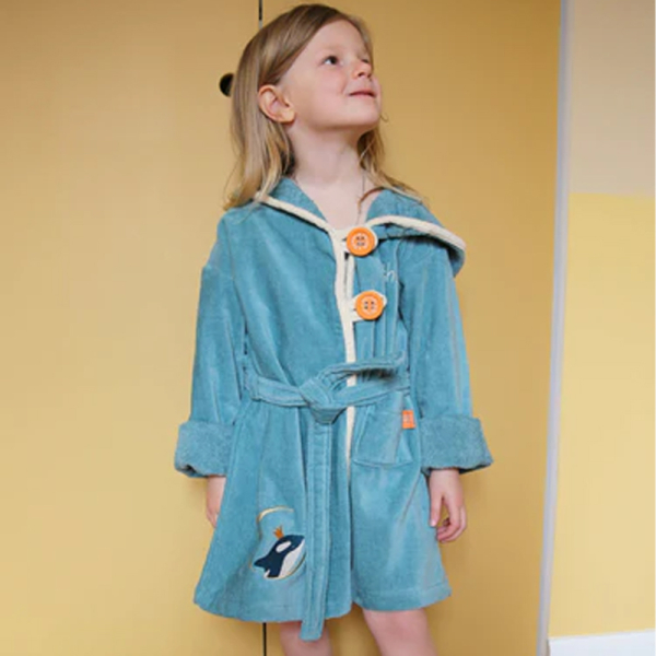 Personalised child bathrobe Orca