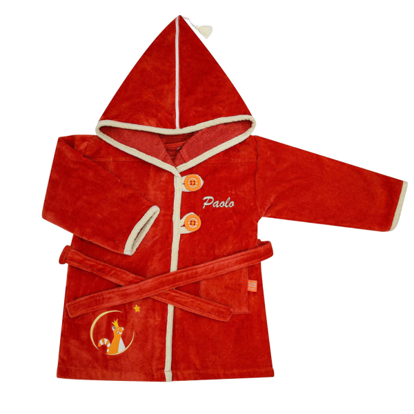 Personalised child bathrobe Red Panda