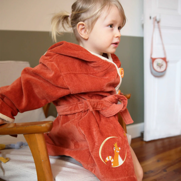 Personalised child bathrobe Red Panda