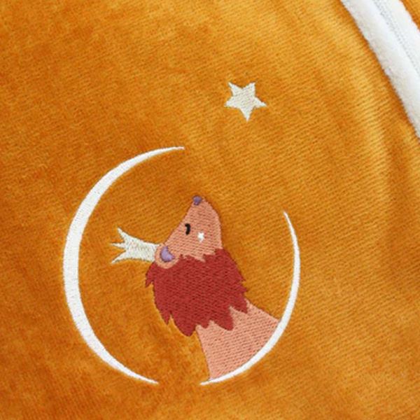Personalised child bathrobe Yellow Lion