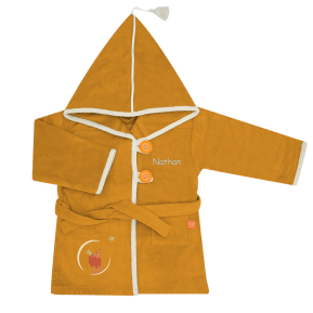 Personalised child bathrobe Yellow Lion Personalised child bathrobe Yellow Lion