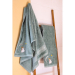 Personalised children's towel 70 x 140 cm - Green Penguin
