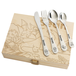 Personalised dinosaur children's cutlery Personalised dinosaur children's cutlery