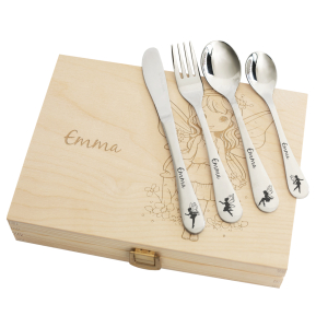 Personalised cutlery girl with a fairy Personalised cutlery girl with a fairy