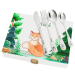 Personalised cutlery set with printed wooden box forest