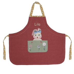 Personalised kids apron Lady Rabbit