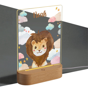 Personalised night light with clouds and animals Personalised night light with clouds and animals