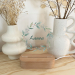 Personalised night light with name in flower wreath 
