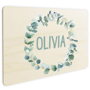 Personalised floral crown door sign Personalised floral crown door sign