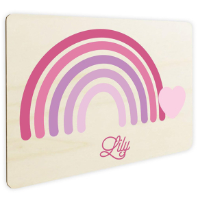 Personalised door sign with name and rainbow Personalised door sign with name and rainbow