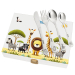 Personalized cutlery set Safari with print