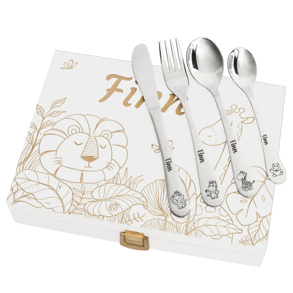 Personalised savannah cutlery for children