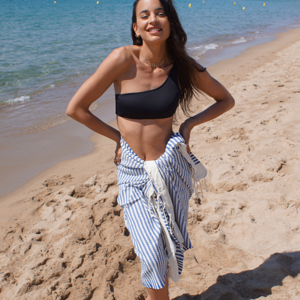 Personalised traditional fouta with stripes