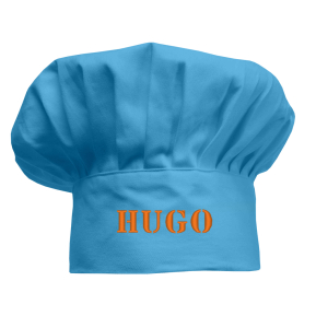 Personalised turquoise chef’s hat for children Personalised turquoise chef’s hat for children