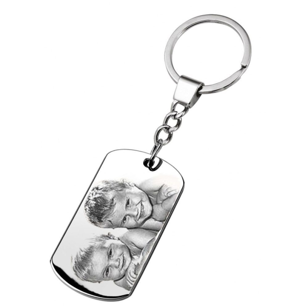 Photo engraved key ring