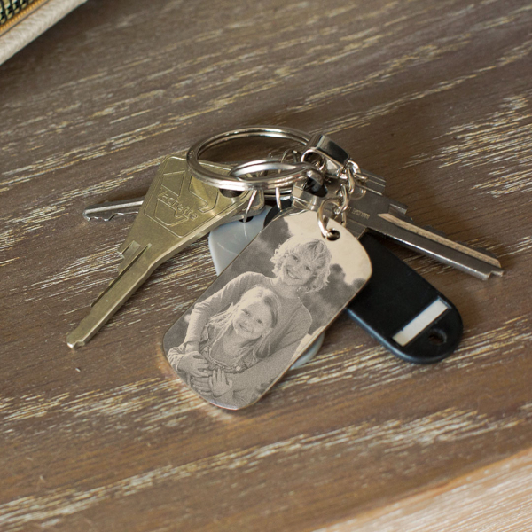 Photo engraved key ring