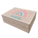 Printed keepsake box with rainbow