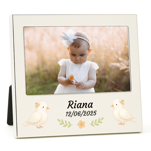 Printed photo frame for birth or christening