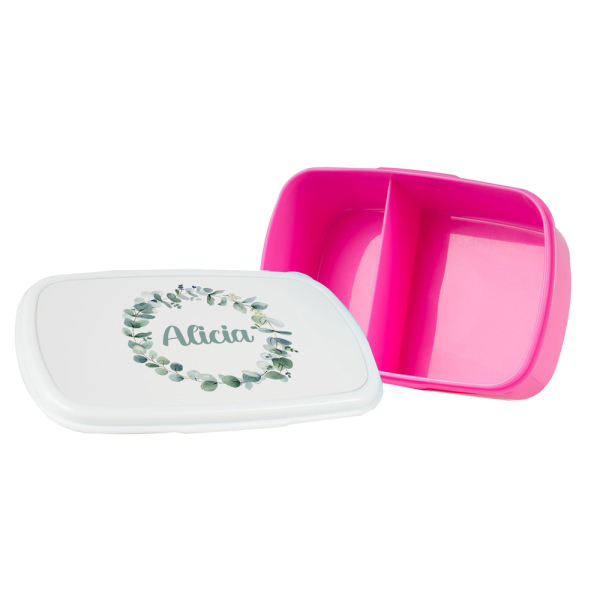 Printed snack box with a crown of flowers