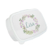 Printed snack box with a crown of flowers