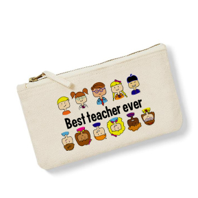 Small cotton pouch printed Thank you Teacher