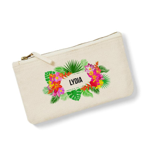 Small cotton pouch with Fidji print