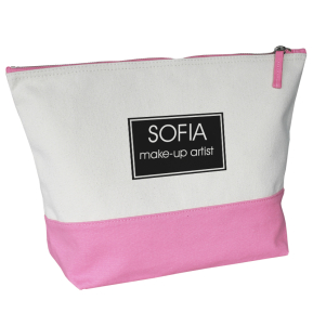 Large two-tone personalised toiletry bag with name Large two-tone personalised toiletry bag with name