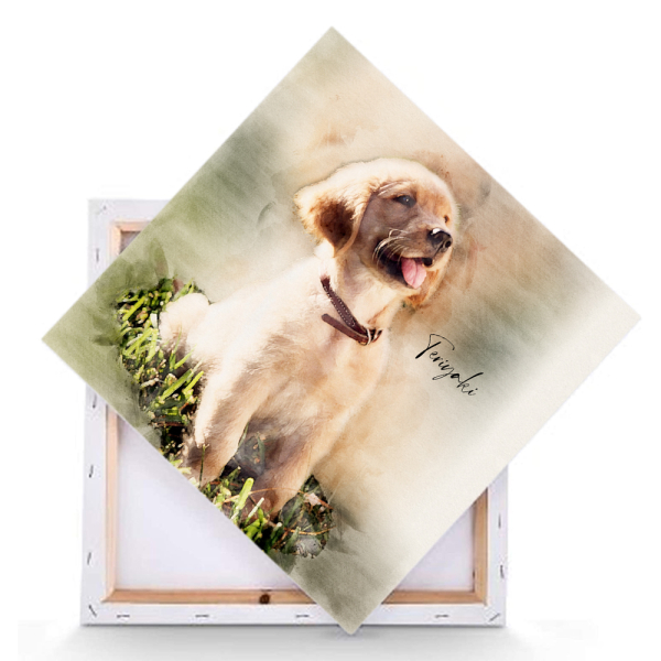 Watercolour-style portrait from a photo