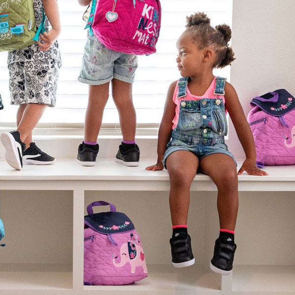 Personalised pink elephant backpack