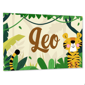 Personalised tiger door plaque with kid's name