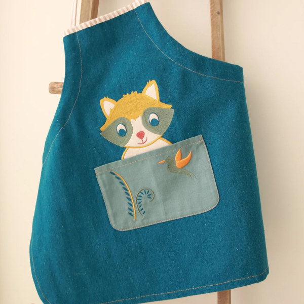 Personalised kids apron Raccoon