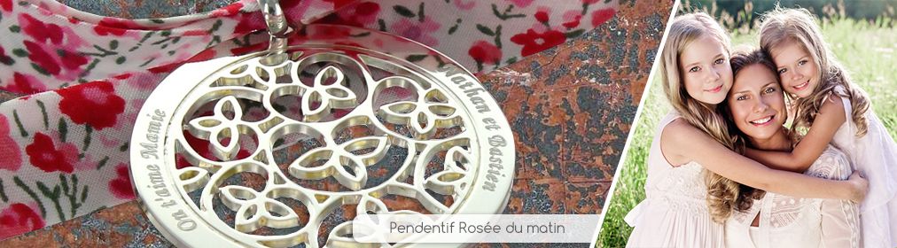 Pendentif rose du matin