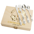 Coffret Baptême et ses couverts personnalisés