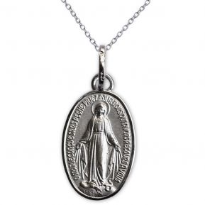 Mdaille miraculeuse en argent massif