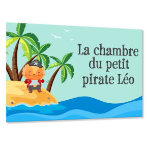 Plaque de porte chambre enfant - Petit Pirate