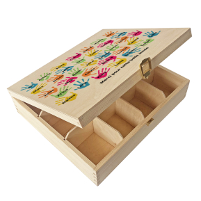 Bote  th 12 compartiments personnalise mains d'enfants