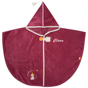 Cape de bain Souris Framboise personnalise