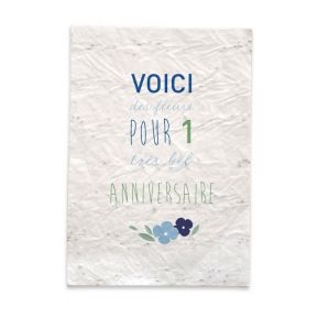 Carte vgtale  planter Fleurs Anniversaire