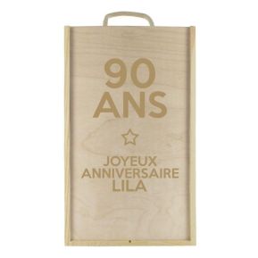 Caisse  vin 2 bouteilles Anniversaire