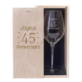 Verre  vin anniversaire grav