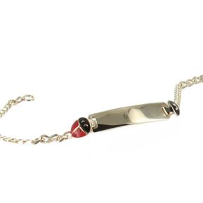 Gourmette coccinelle personnalise