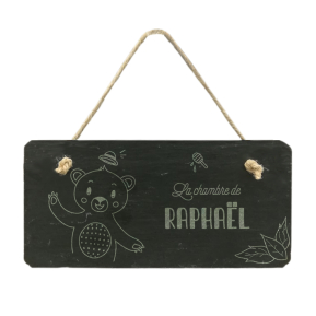 Plaque de porte en ardoise personnalise Chambre d'enfant