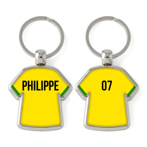 Porte-cls Maillot uni personnalis prnom